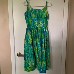 blue green and yellow dress size small women’s